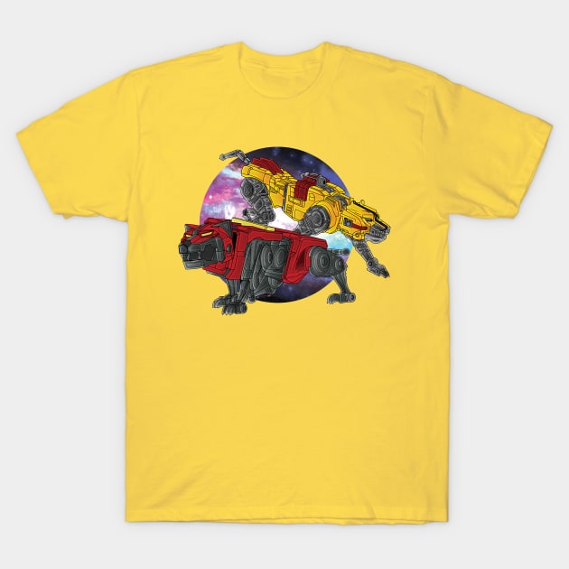 Big Colorful  Cats T-Shirt by TommyArtDesign